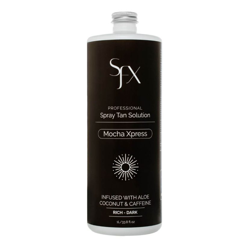Mocha Xpress sunfx solution The darkest 18% solution for spray tanning very ultra dark results
