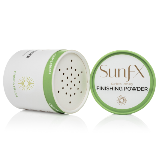 Finishing powder, perfect for spray tanning and self tanning dry to touch finish