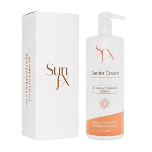 SunFX barrier Cream with Box - best barrier cream for professional spray tan artists trying to help clients with perfect blended and flawless tans. Great barrier cream for not tanning as well.