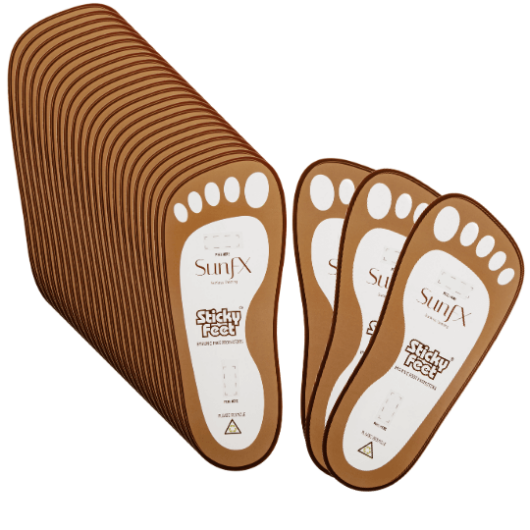 spray tan salon professional stick on sticky feet for tanning. Cheap best cute salon at home technician must have. Best choice for spray tannnig sticky feet.