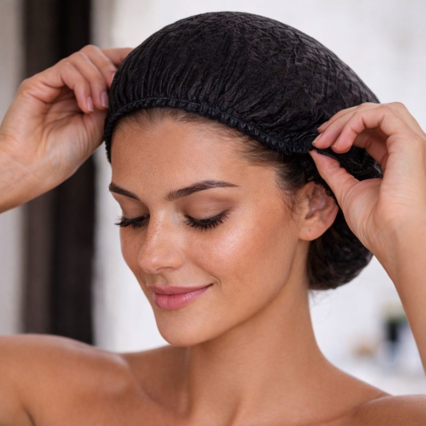 Hairnet black perfect for spray tanning