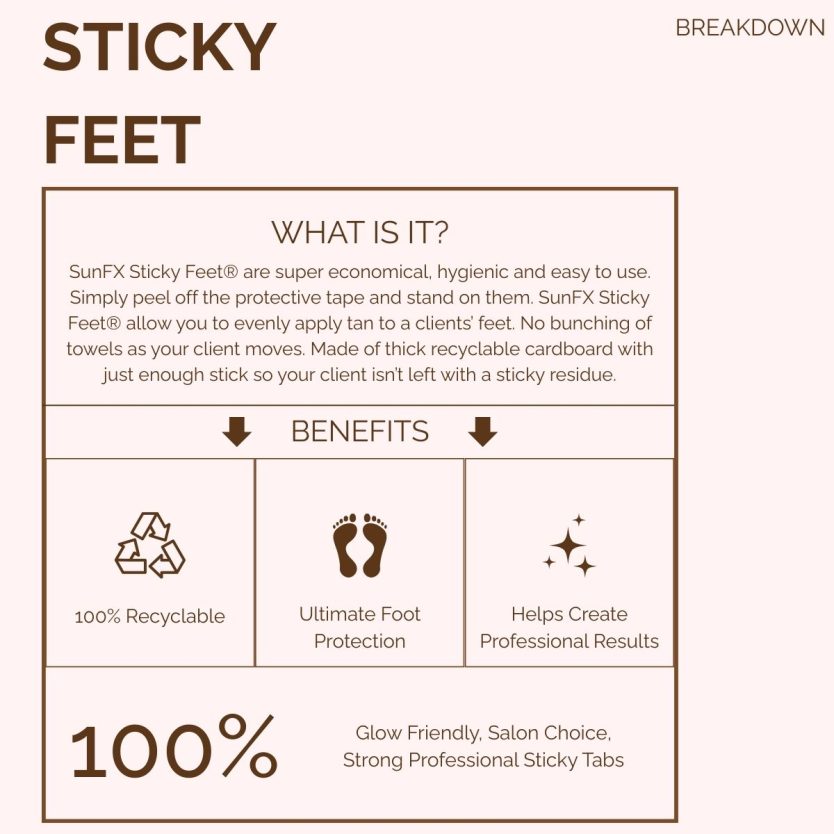 stick on feet protectors for spray tanning professional salon and mobile tanning sticky feet the best and first in the industry