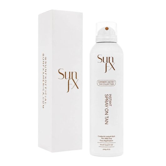 SunFX Instant Spray On Tan the perfect quick and easy self tanner for an instant spray tan at home thats perfect and gorgeous with a natural result