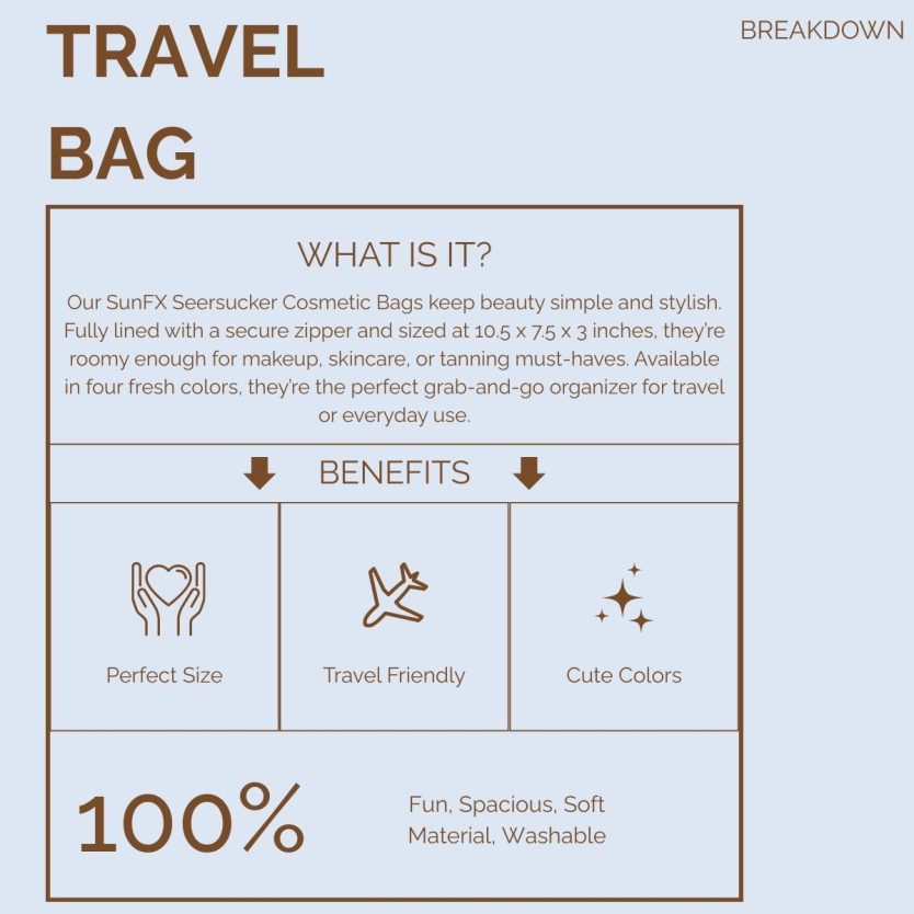 SunFX Travel Bag - Makeup Organizer - Image 4