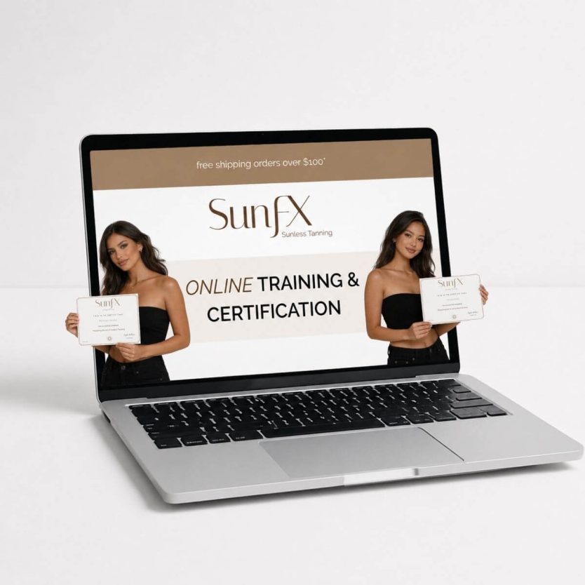 A program designed for spray tan artists and professionals worldwide SunFX Online Spray Tan Training & Certicication. this program and training is awarded the best training since 1999.
