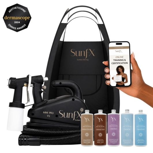 spray tan tanning certification and training with full set up for sunfx