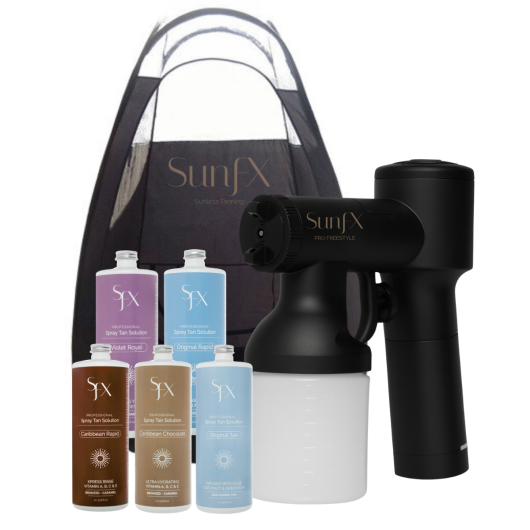 Cordless tanning machine for at home and professional use. best spray tan machine for portable and traveling. Can take on a plane through TSA.