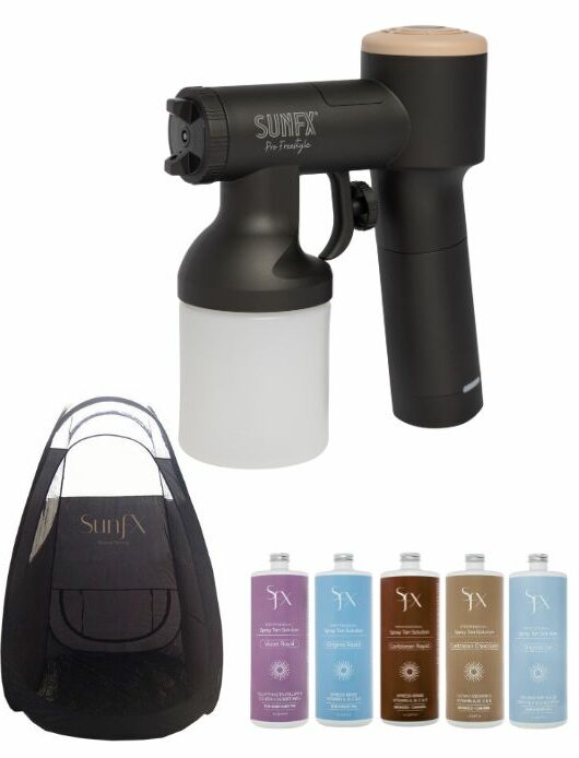 Pro Freestyle cordless tan machine and tent & solutions