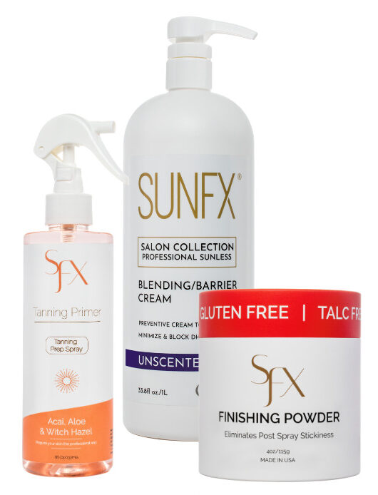 skin primer, barrier cream and Finishing powder - SAVE