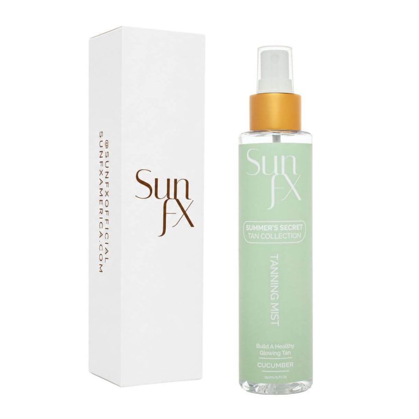 SunFX Cucumber Mist and Box - best self tanning mist