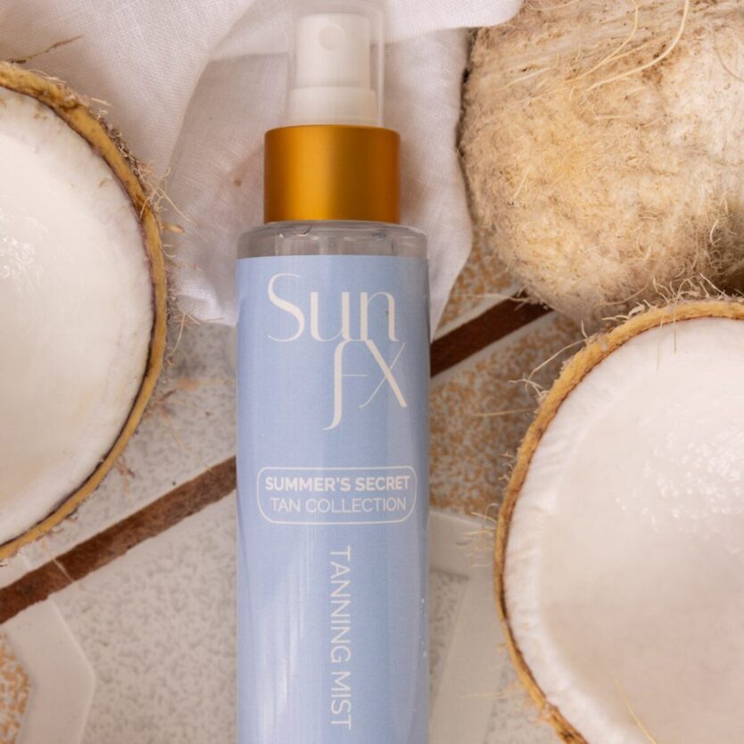 all natural coconut self tanning mist good for all skin types and tones. perfect and beth tanning product. helps clear acne and build a glowing tan