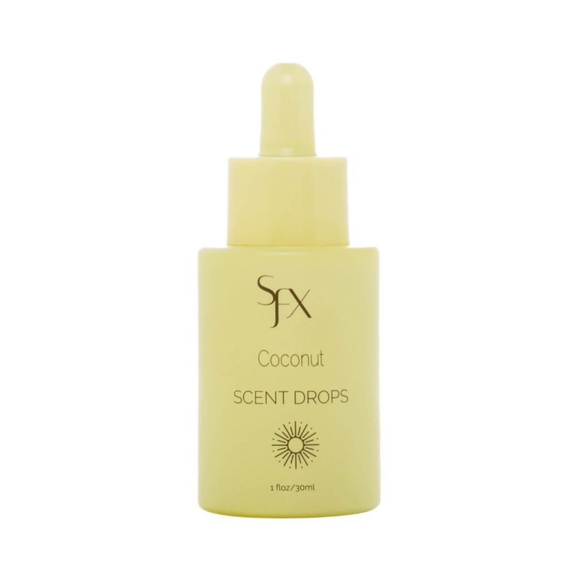 sunfx spray tan solution scent drops for professionals and at home tannners. Sunfx Tanning Scent and enhancement drops. Coconut, watermelon, crisp and fresh, cheeky sunshine. tropical burst, watermelon sunless tanning droppers and scent drops.