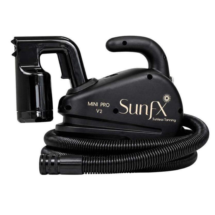 sunfx pro mini v2 spray tanning equipment, profesisonal and at home mobile spray tan artist