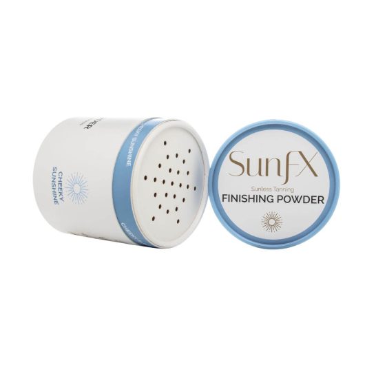 Finsihing powder sunfx best selling award winning to get rid of post spray tan stickiness. Eliminates all tanning stickiness for self tan and spray tan.