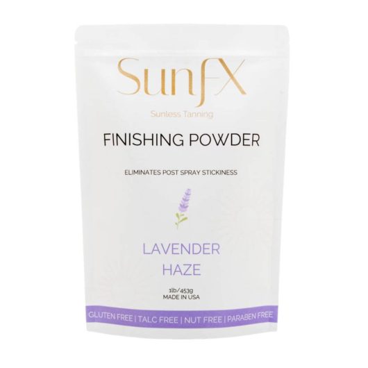 Finsihing powder sunfx best selling award winning to get rid of post spray tan stickiness. Eliminates all tanning stickiness for self tan and spray tan.