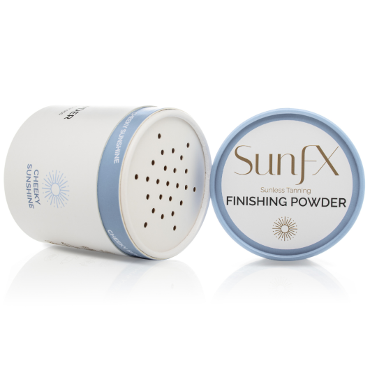 Finishing powder, perfect for spray tanning and self tanning dry to touch finish