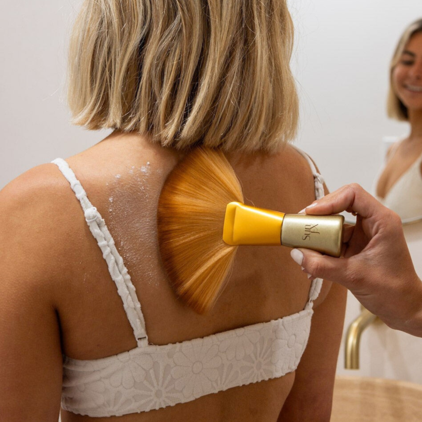 Finishing powder, perfect for spray tanning and self tanning dry to touch finish