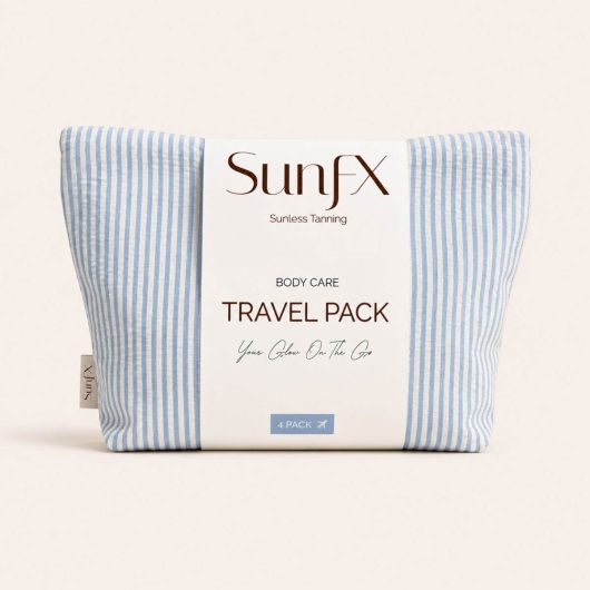 SUnFX Travel Pack. The perfect self tanning travel pack and skin care. Great beauty gift for every holiday.
