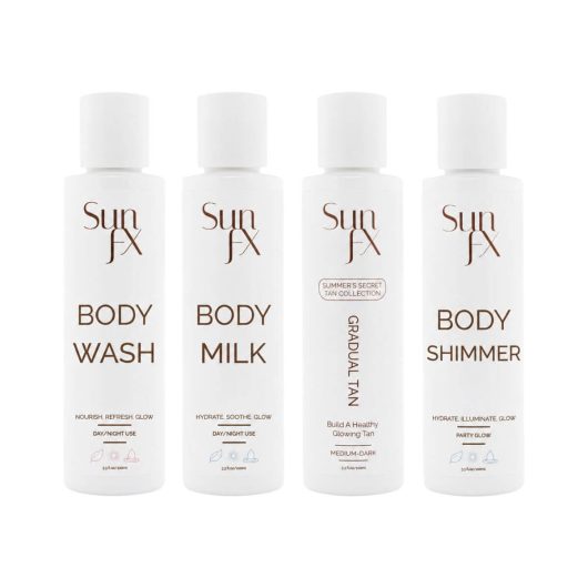 SUnFX Travel Pack. The perfect self tanning travel pack and skin care. Great beauty gift for every holiday.