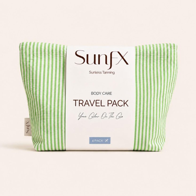 SUnFX Travel Pack. The perfect self tanning travel pack and skin care. Great beauty gift for every holiday.