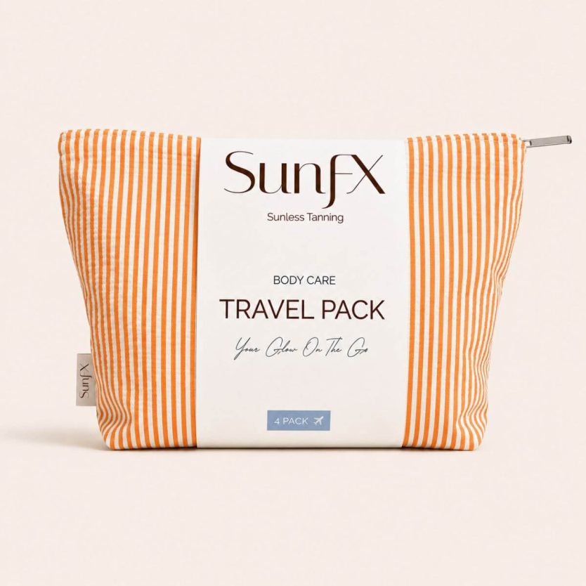 SUnFX Travel Pack. The perfect self tanning travel pack and skin care. Great beauty gift for every holiday.