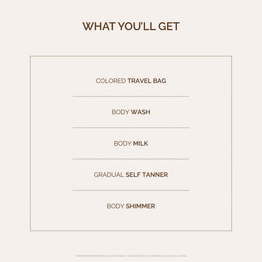 SUnFX Travel Pack. The perfect self tanning travel pack and skin care. Great beauty gift for every holiday.
