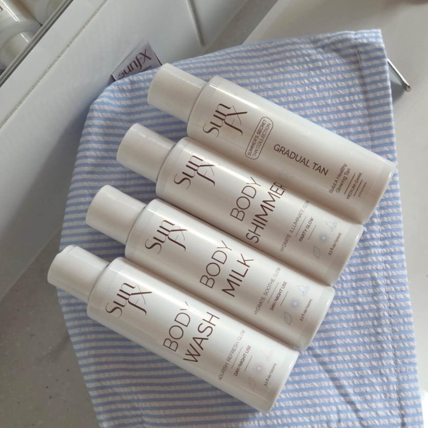 SUnFX Travel Pack. The perfect self tanning travel pack and skin care. Great beauty gift for every holiday.