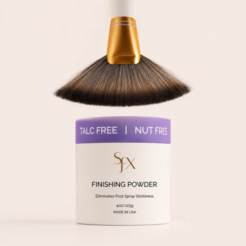 SunFX Finishing Tanning Powder - best self tanning and spray tan tanning powder for finishing and making a tan perfect dry and ready to glow and go