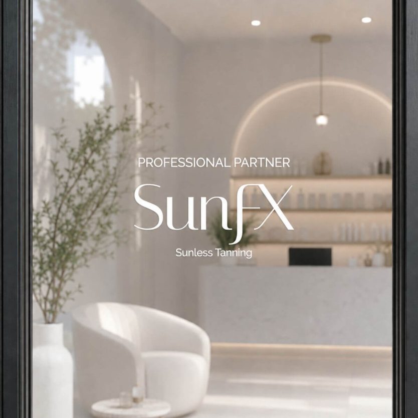 Professional salon and spray tan artist decal sticker for business and window