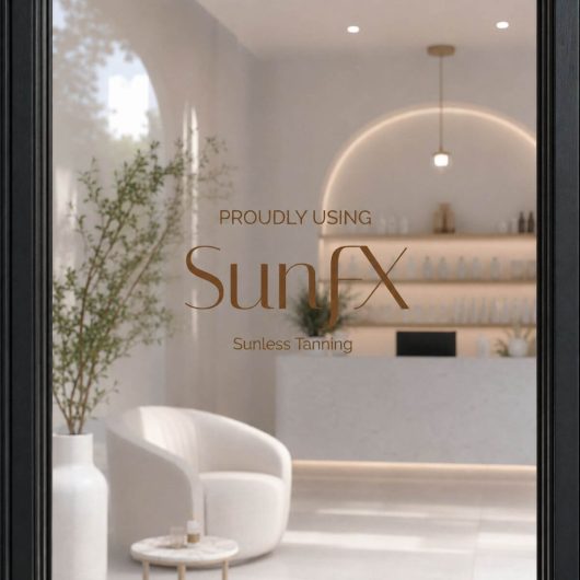 Professional salon and spray tan artist decal sticker for business and window