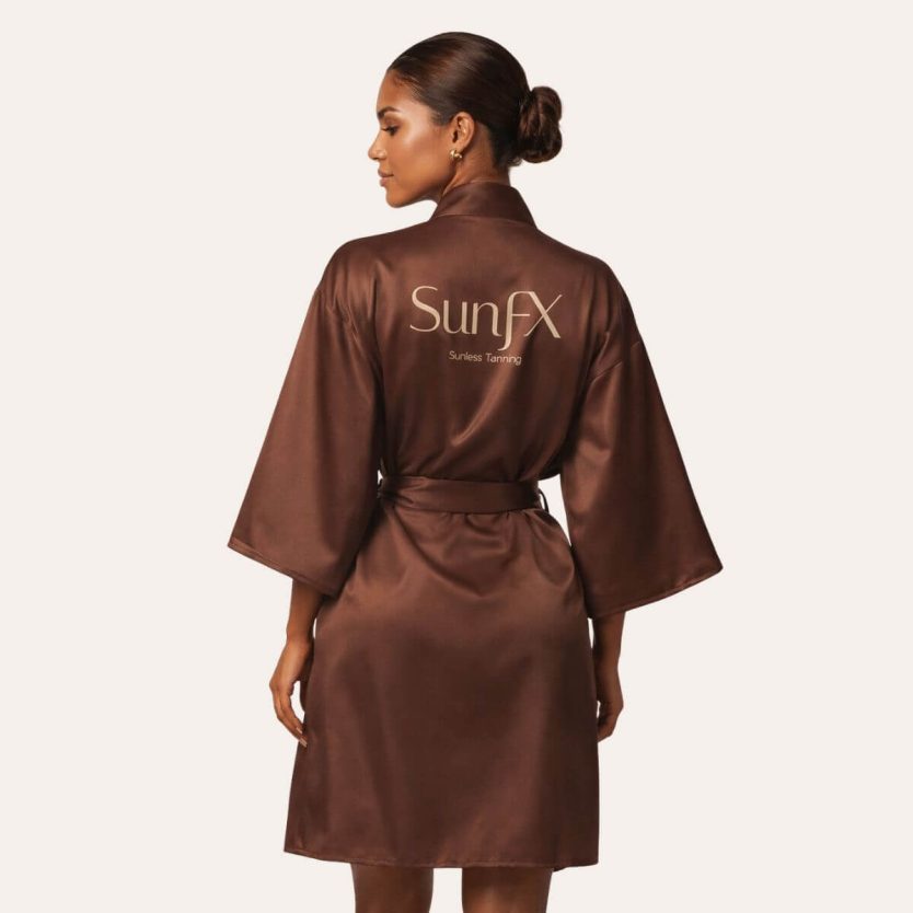 SunFX Silk Robe for spray tanning and self tnaning aftercare and beforecare