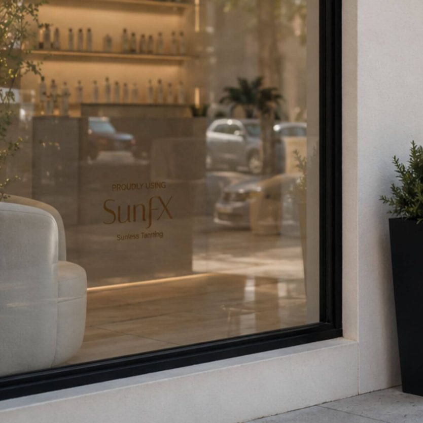 Professional salon and spray tan artist decal sticker for business and window